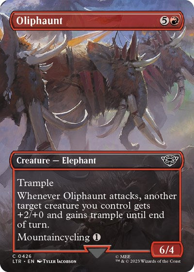 Oliphaunt (Borderless) (Universes Beyond: The Lord of the Rings: Tales of Middle-earth) Light Play Foil