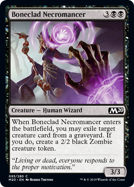 Boneclad Necromancer (Magic 2020 Core Set) Light Play