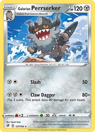 Galarian Perrserker (SWSH02: Rebel Clash) Light Play
