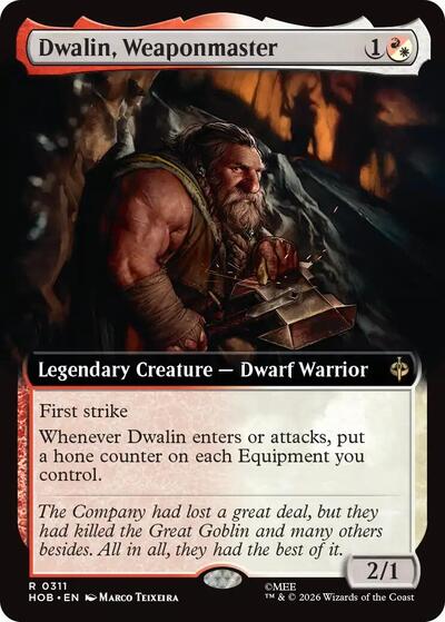 Dwalin, Weaponmaster (Extended Art) (The Hobbit) Light Play Foil