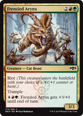 Frenzied Arynx (Ravnica Allegiance) Light Play
