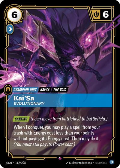 Kai'Sa Evolutionary (Origins) Light Play Foil