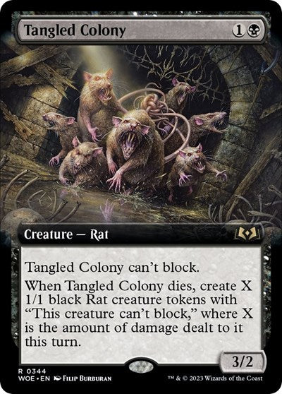 Tangled Colony (Extended Art) (Wilds of Eldraine) Light Play
