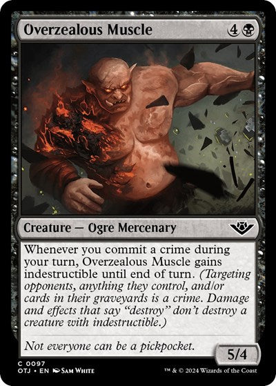 Overzealous Muscle (Outlaws of Thunder Junction) Light Play Foil