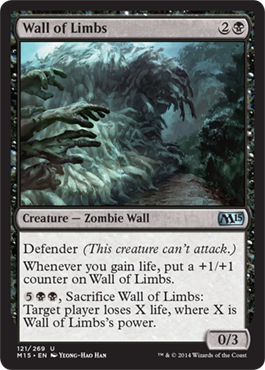 Wall of Limbs (Magic 2015 Core Set) Light Play
