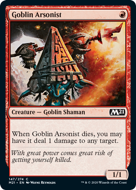 Goblin Arsonist (Magic 2021 Core Set) Light Play Foil
