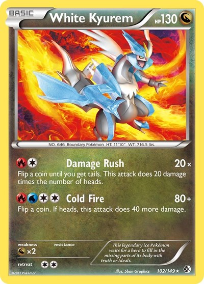 White Kyurem (Boundaries Crossed) Heavy Play
