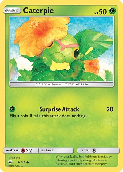 Caterpie (SM - Burning Shadows) Light Play