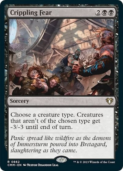 Crippling Fear (Commander Masters) Light Play