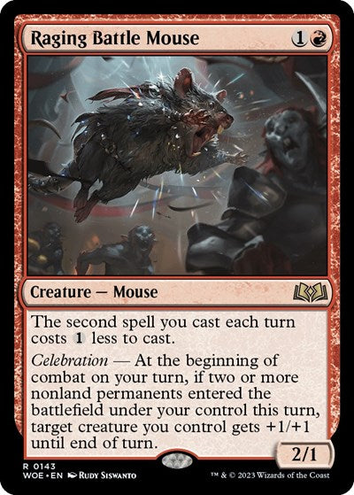 Raging Battle Mouse (Wilds of Eldraine) Light Play