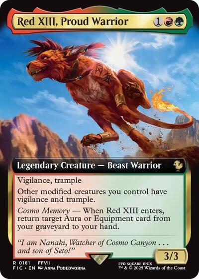 Red XIII, Proud Warrior (Extended Art) (Commander: FINAL FANTASY) Light Play