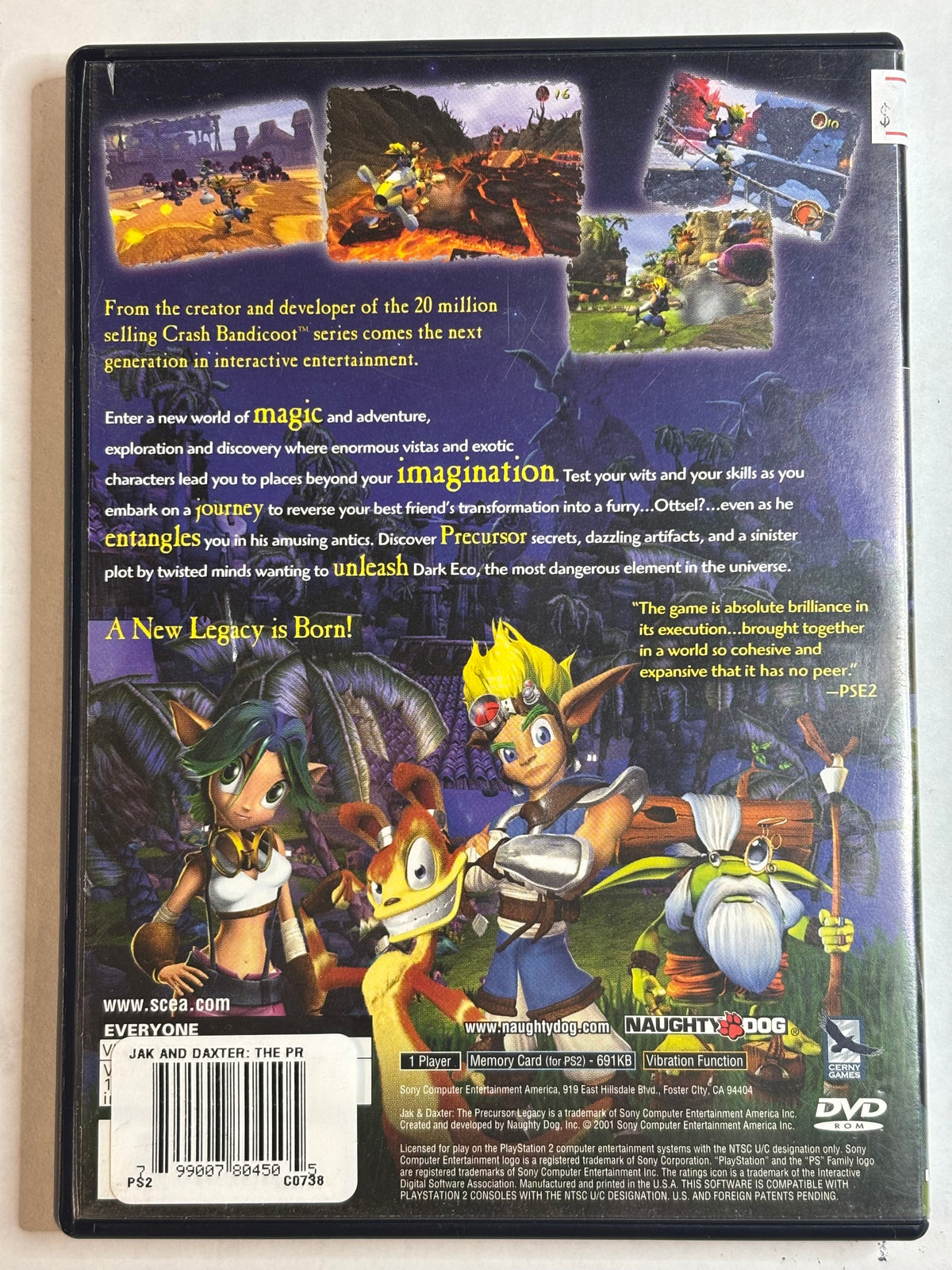 Jak and Daxter The Precursor Legacy (PS2) [Loose]