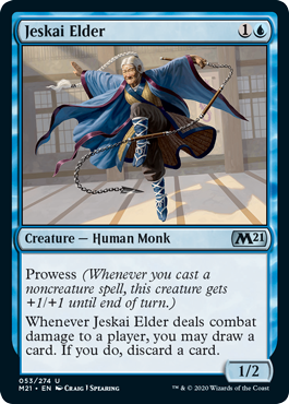 Jeskai Elder (Magic 2021 Core Set) Light Play Foil