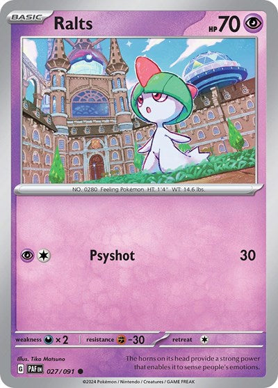 Ralts (SV: Paldean Fates) Light Play