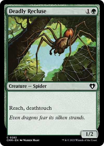 Deadly Recluse (Commander Masters) Light Play