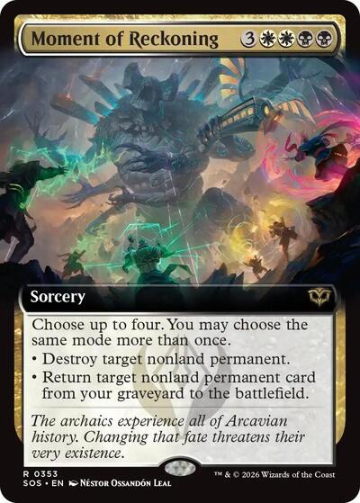 Moment of Reckoning (Extended Art) (Secrets of Strixhaven) Light Play Foil