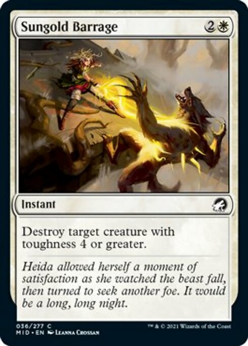 Sungold Barrage (Innistrad: Midnight Hunt) Light Play