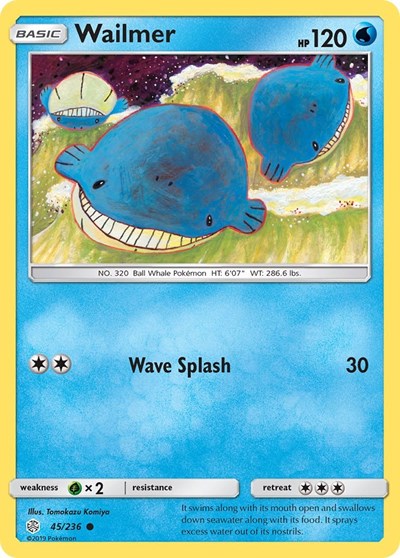 Wailmer (SM - Cosmic Eclipse) Medium Play Reverse Holofoil