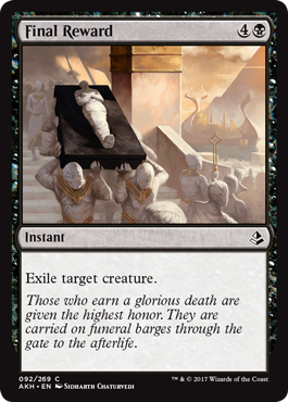 Final Reward (Amonkhet) Light Play