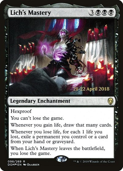 Lich's Mastery (Promos: Prerelease Cards) Near Mint Foil
