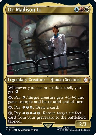 Dr. Madison Li (Display Commander) - Thick Stock (Universes Beyond: Fallout) Light Play Foil