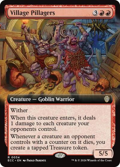 Village Pillagers (Extended Art) (Commander: Lorwyn Eclipsed) Light Play