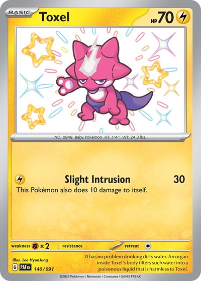 Toxel (SV: Paldean Fates) Light Play Holofoil