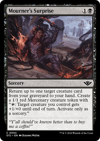 Mourner's Surprise (Outlaws of Thunder Junction) Light Play Foil