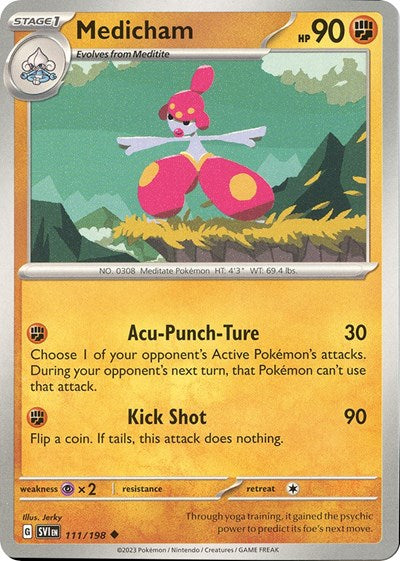Medicham - 111 (Scarlet and Violet: Base Set) Light Play Reverse Holofoil