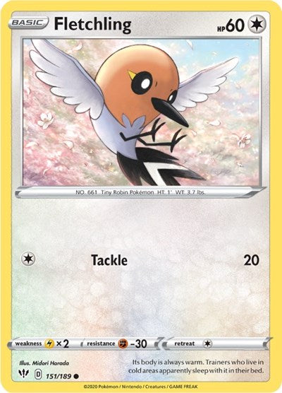 Fletchling (SWSH03: Darkness Ablaze) Light Play