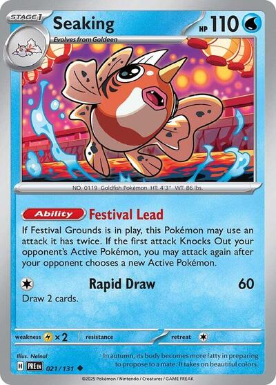 Seaking (SV: Prismatic Evolutions) Light Play Reverse Holofoil
