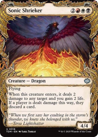 Sonic Shrieker (Showcase) (Tarkir: Dragonstorm) Light Play Foil