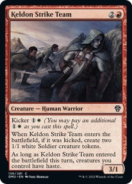 Keldon Strike Team (Dominaria United) Light Play Foil