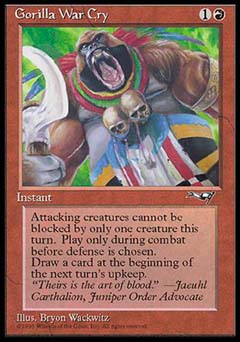 Gorilla War Cry (White knife) (Alliances) Light Play