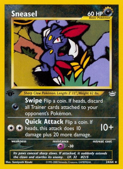 Sneasel (Neo Revelation) Light Play 1st Edition