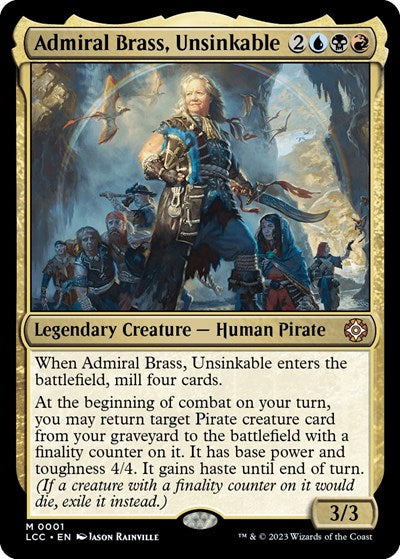 Admiral Brass, Unsinkable (Commander: The Lost Caverns of Ixalan) Light Play