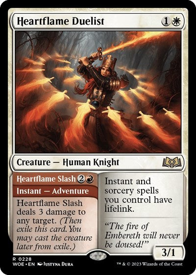 Heartflame Duelist (Wilds of Eldraine) Light Play