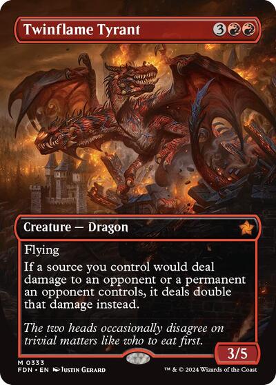 Twinflame Tyrant (Borderless) (Foundations) Near Mint Foil