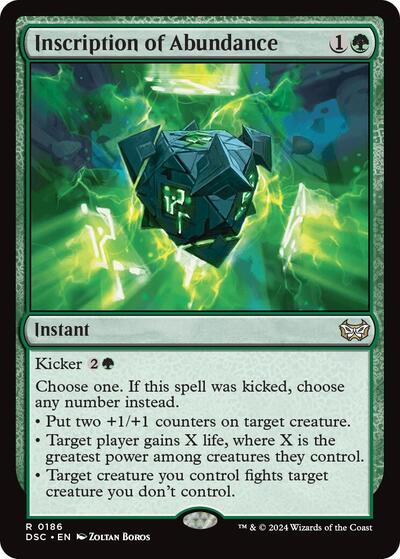 Inscription of Abundance (Commander: Duskmourn: House of Horror) Light Play