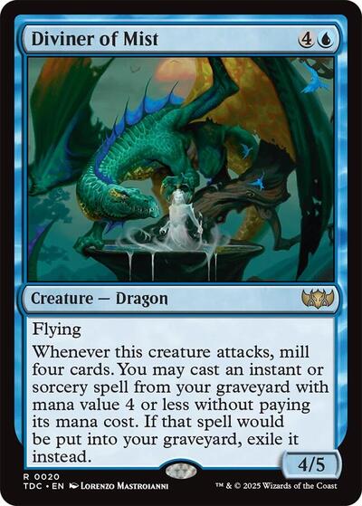 Diviner of Mist (Commander: Tarkir: Dragonstorm) Light Play