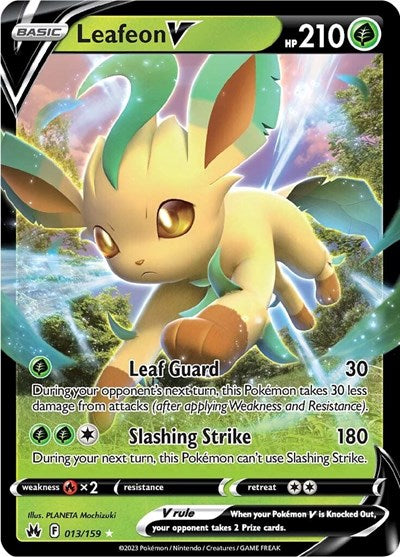 Leafeon V (Crown Zenith) Near Mint Holofoil