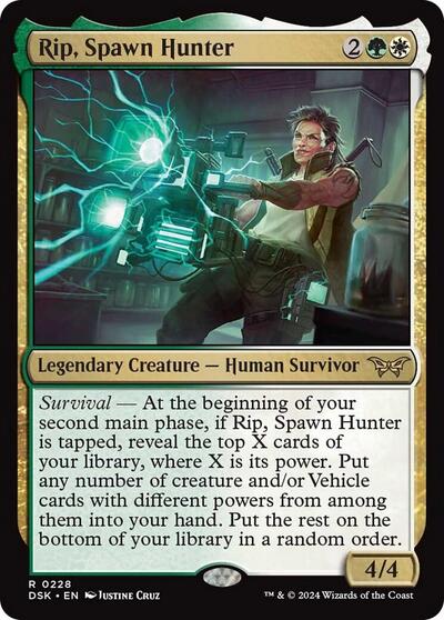 Rip, Spawn Hunter (Duskmourn: House of Horror) Light Play Foil