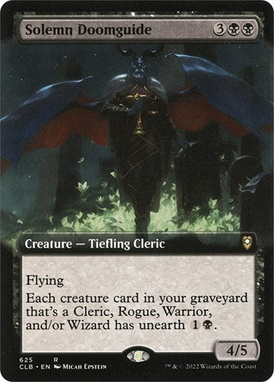 Solemn Doomguide (Extended Art) (Commander Legends: Battle for Baldur's Gate) Light Play