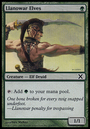 Llanowar Elves (10th Edition) Damaged / Poor