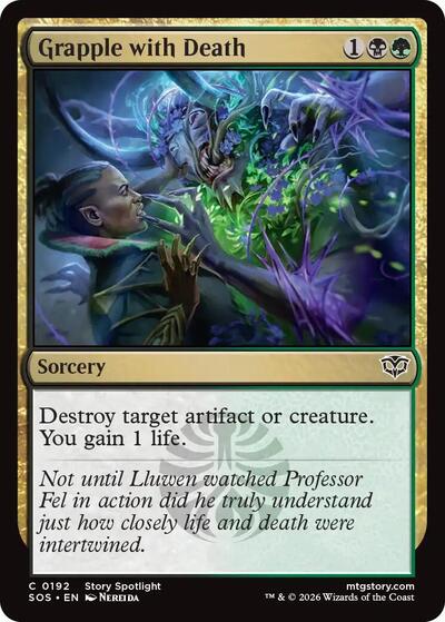 Grapple with Death (Secrets of Strixhaven) Light Play