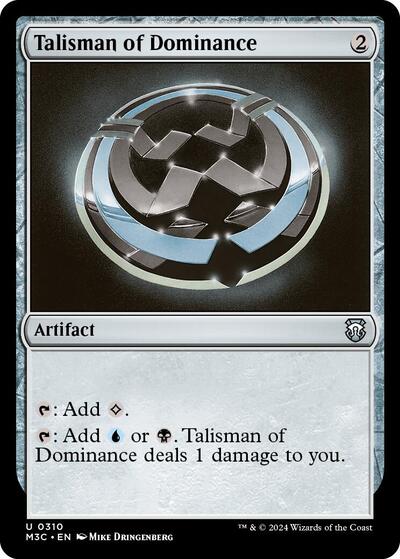 Talisman of Dominance (Ripple Foil) (Commander: Modern Horizons 3) Light Play Foil