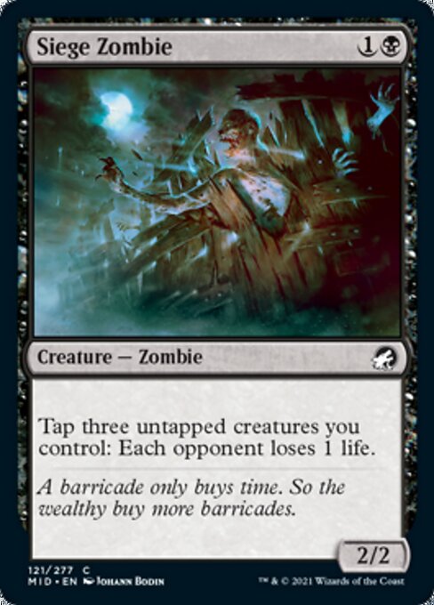 Siege Zombie (Innistrad: Midnight Hunt) Light Play