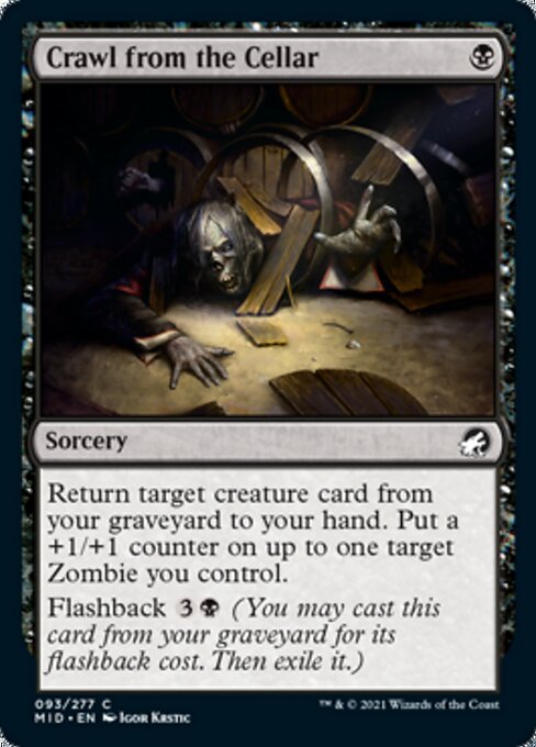 Crawl from the Cellar (Innistrad: Midnight Hunt) Light Play