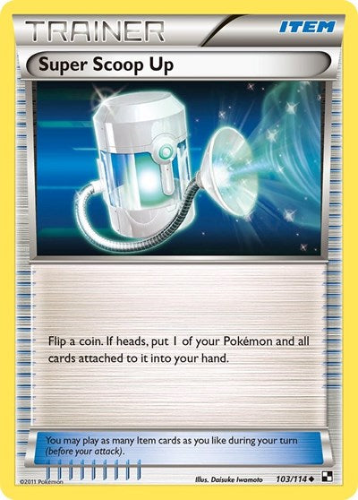 Super Scoop Up (Black and White) Medium Play Reverse Holofoil