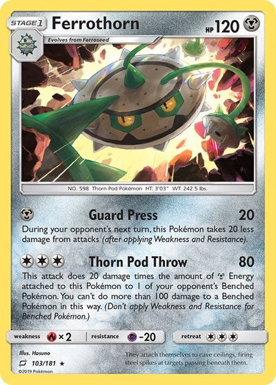Ferrothorn (SM - Team Up) Light Play